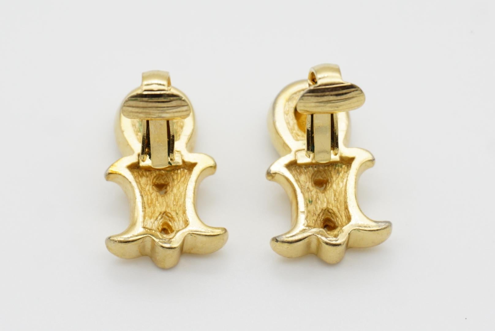 Christian Dior Vintage 1980s Sapphire Double Crystals Moons Water Drop Earrings For Sale 9