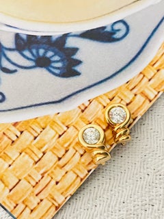 Christian Dior Vintage anni '80: grandi orecchini a spirale in cristallo trasparente scintillante