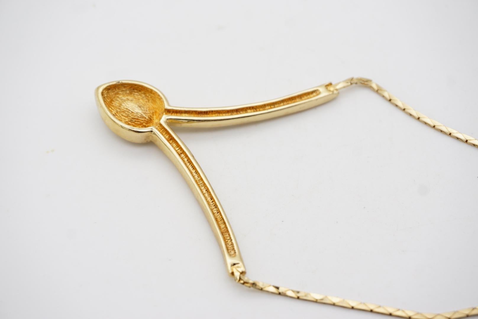 Christian Dior Vintage Años 80 Triángulo Topacio Citrino Cristal Collar Gota de Agua en venta 9