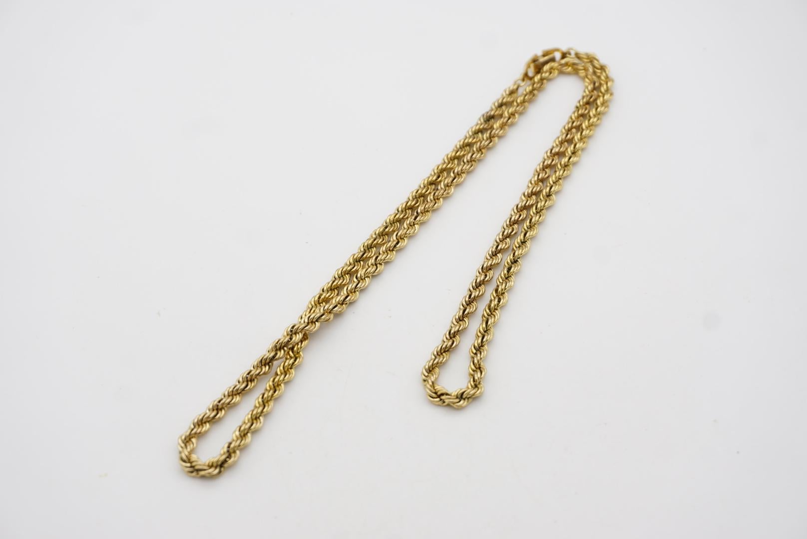Christian Dior Vintage Años 80 Twist Chain Rope Versátil Collar Largo Pulsera en venta 7