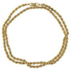 Christian Dior Vintage 1980s Twist Chain Rope Versatile Long Necklace Bracelet