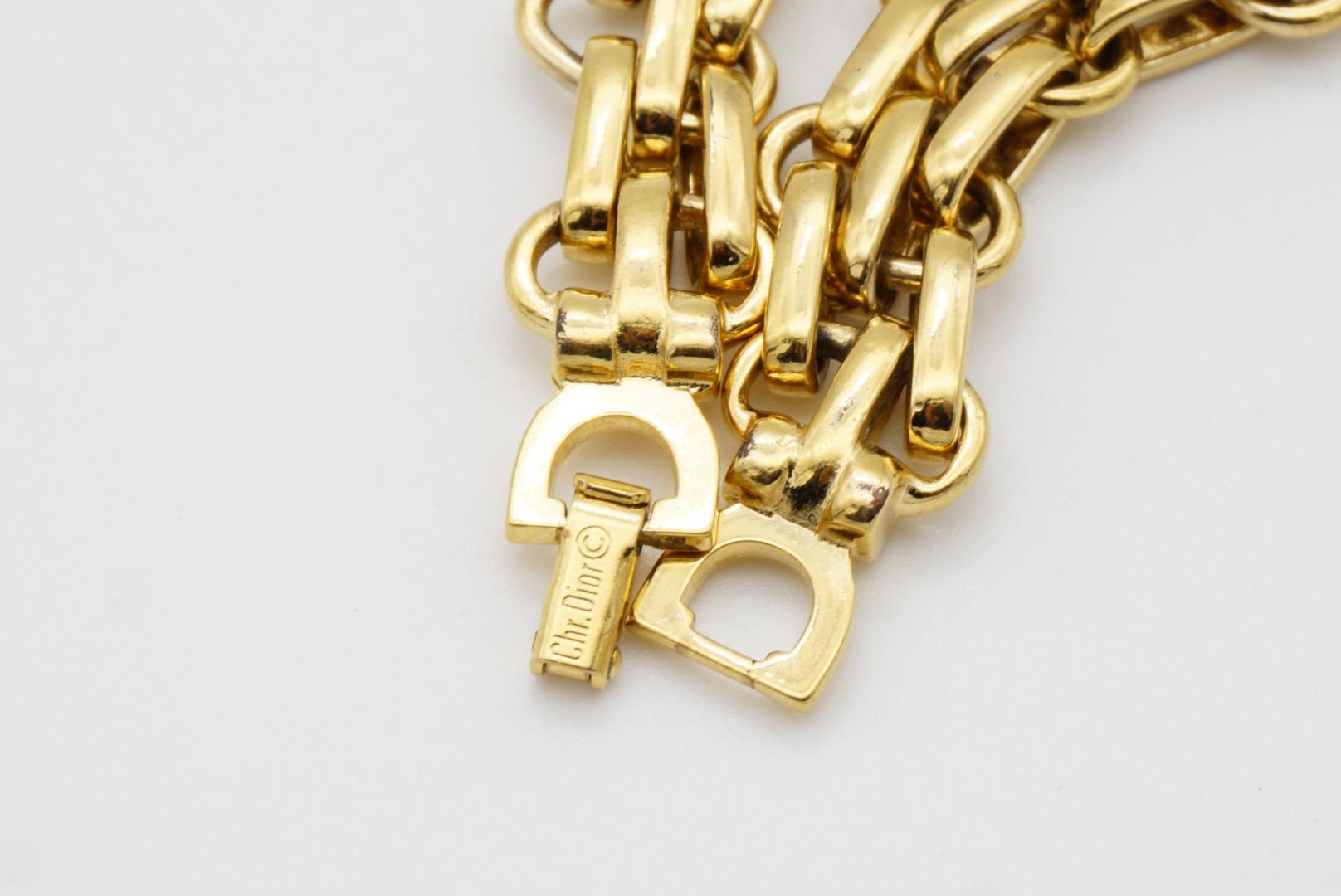 Christian Dior Vintage 1980s Unisex Classic Interlocked Link Modernist Bracelet 8