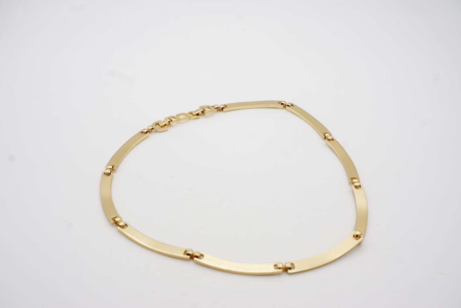 Christian Dior Vintage 1980s Unisex Crystals Interlink Choker Necklace Bracelet For Sale 11