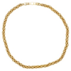 Christian Dior Vintage 1980s Versatile Thick Link Round Rope Chunky Necklace