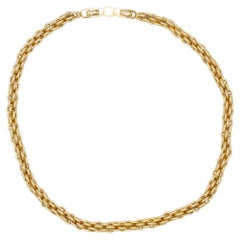 Christian Dior Vintage 1980s Versatile Thick Link Round Rope Chunky Necklace