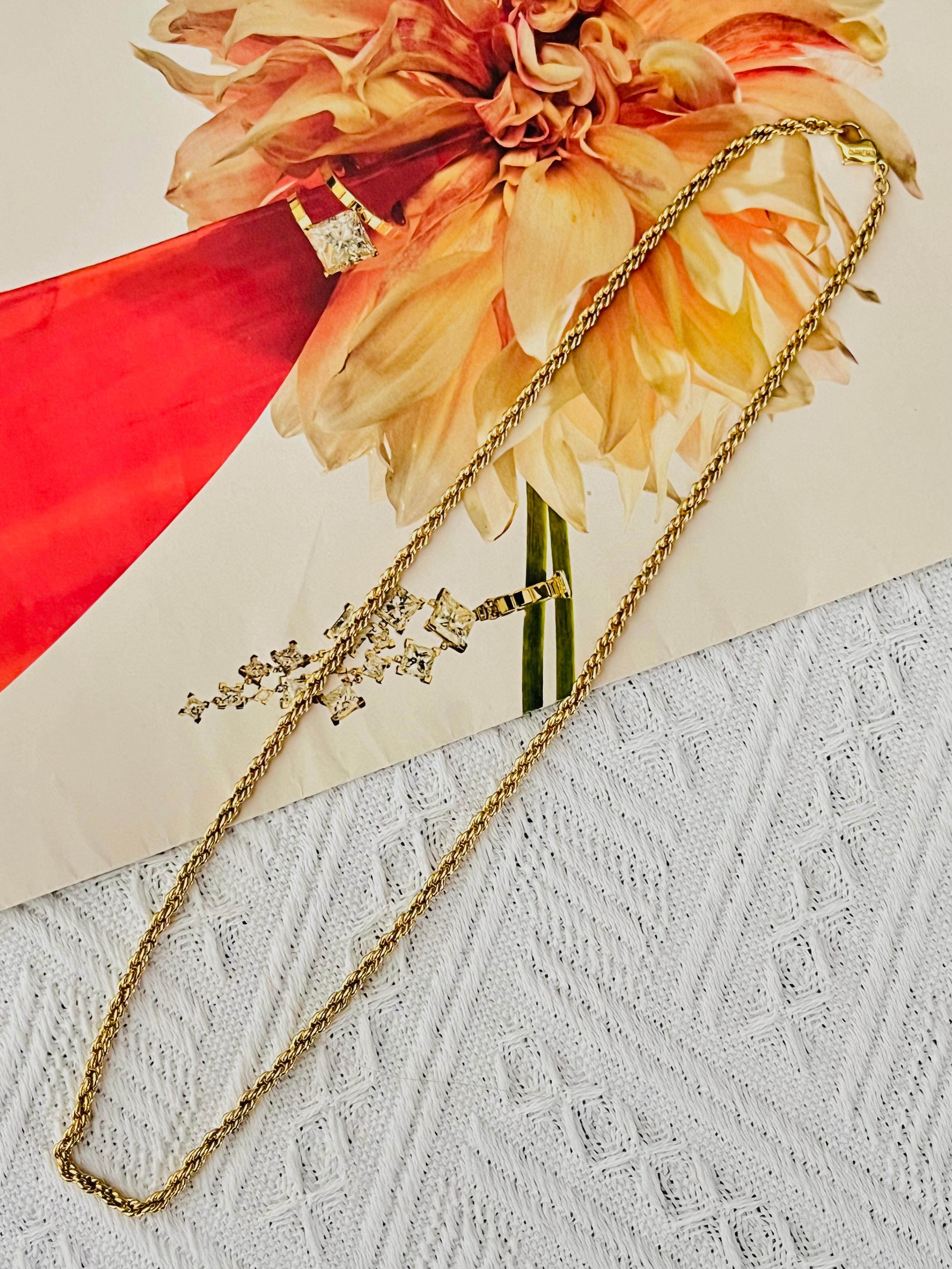 Art déco Christian Dior, long collier-bracelet vintage des années 1980 en vente