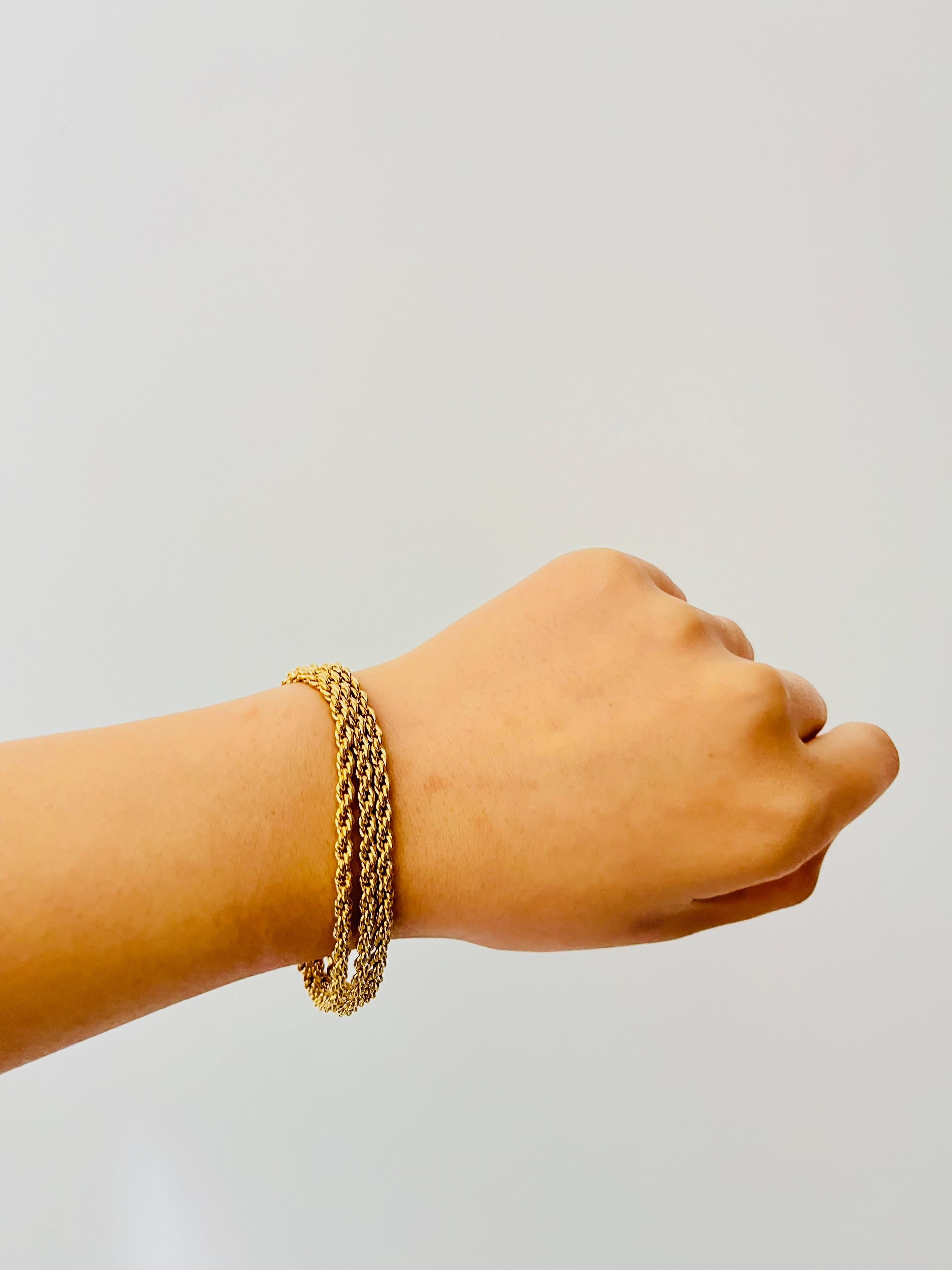 Christian Dior, long collier-bracelet vintage des années 1980 en vente 3