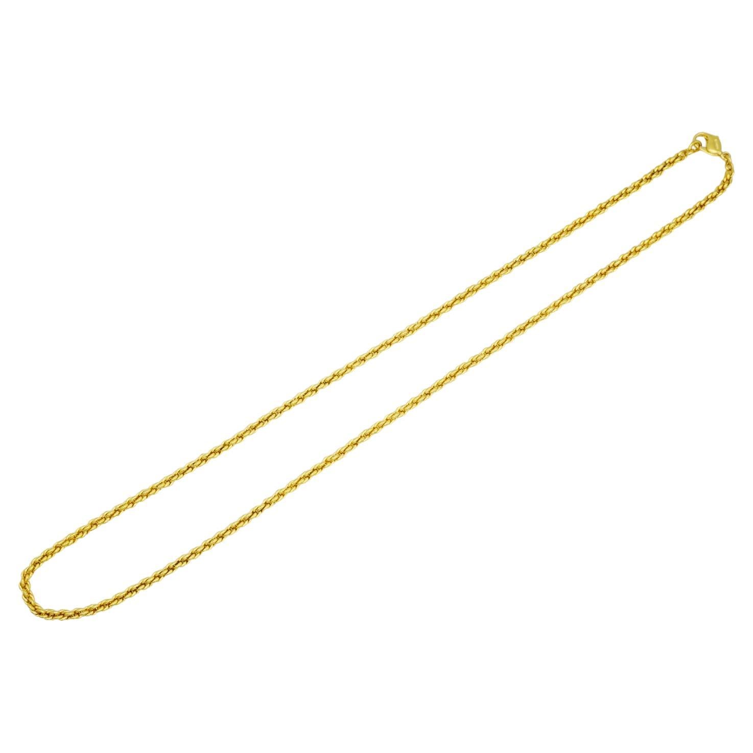 Christian Dior Vintage 1980er Jahre Versatile Twist Rope Kette Lange Halskette Armband