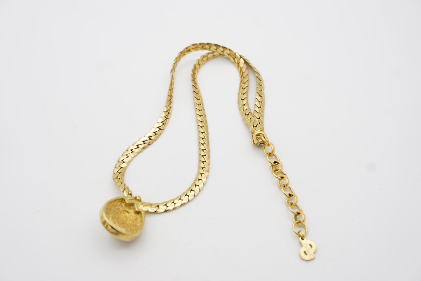 Christian Dior Vintage 1980s White Pearl Crystals Water Drop Pendant Necklace 6