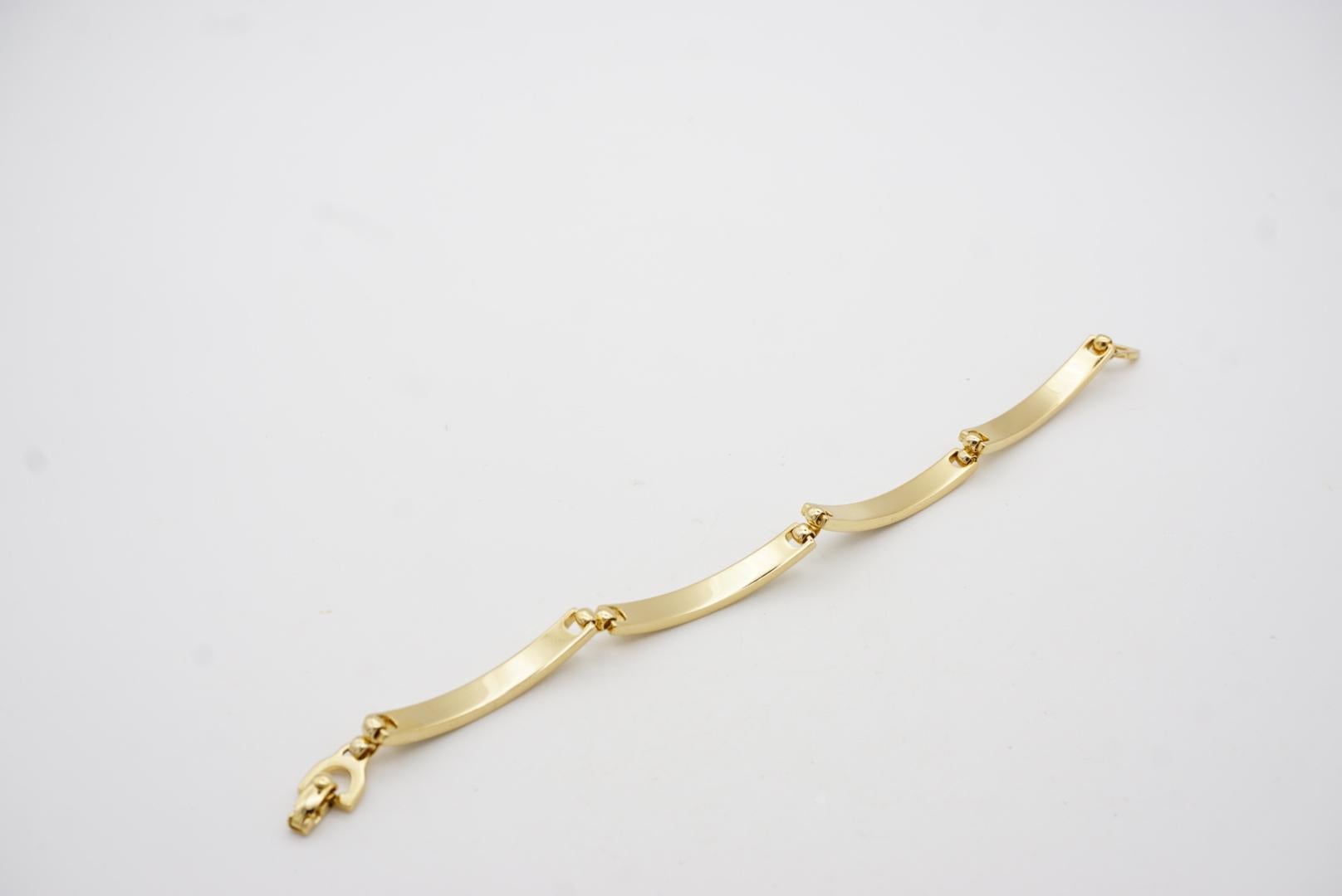 Christian Dior Vintage 1980s Whole Crystals Chain Interlocked Linked Gold 2 Set For Sale 14