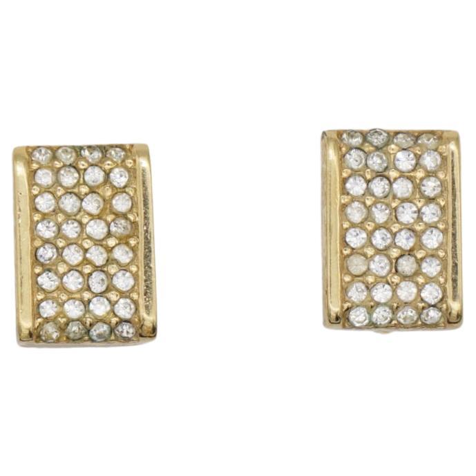 Christian Dior Vintage 1980s Whole Crystals Rectangle Clip On Earrings, Gold Tone

Renowned for its timeless elegant designs, Christian Dior presents this earrings. Crafted from polished gold plated brass, the piece is adorned with dazzling