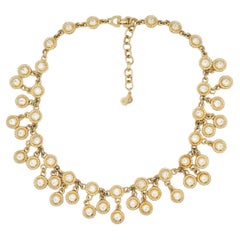 Christian Dior Vintage 1980s Whole Sparkling Crystals Charm Peacock Necklace