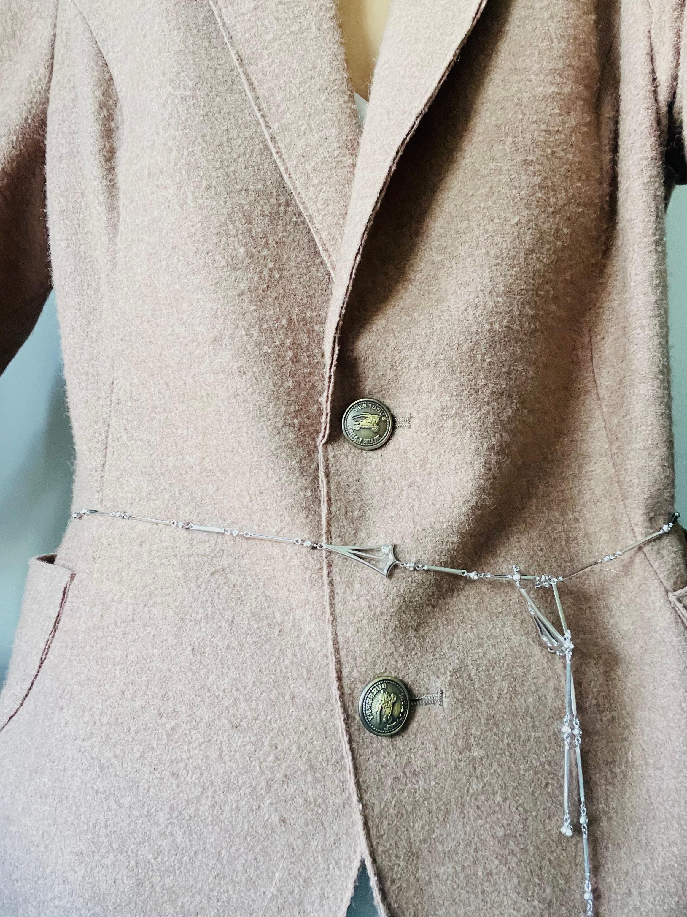 Christian Dior Vintage 1990 Weiße Kristalle Langer Stab Dreieck Vielseitige Halskette im Angebot 3