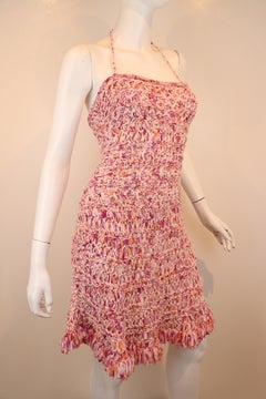 Christian Dior Vintage 1990's Crochet Halter Dress