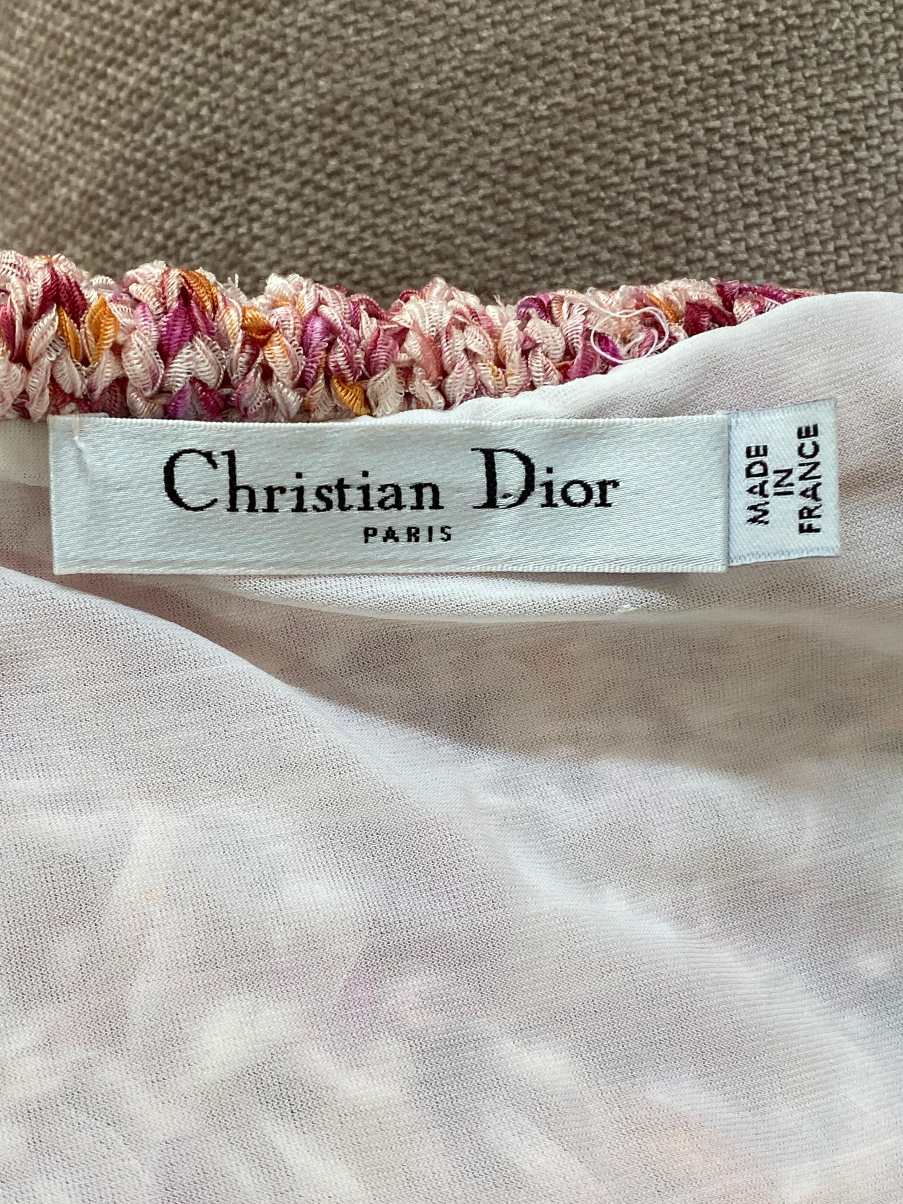 Women's or Men's Christian Dior Vintage 1990's Crochet Halter Dress