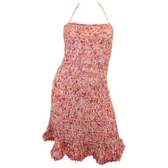 Christian Dior Vintage 1990's Crochet Halter Dress