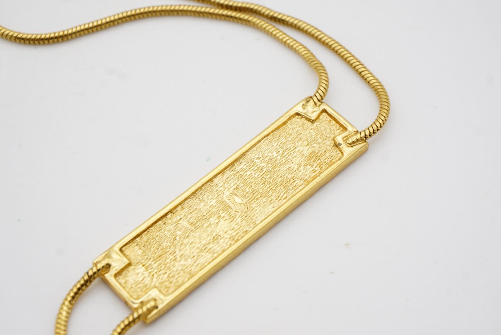 Christian Dior Vintage 1990s Long Monogram Logo Trotter Lariat Pendant Necklace 8