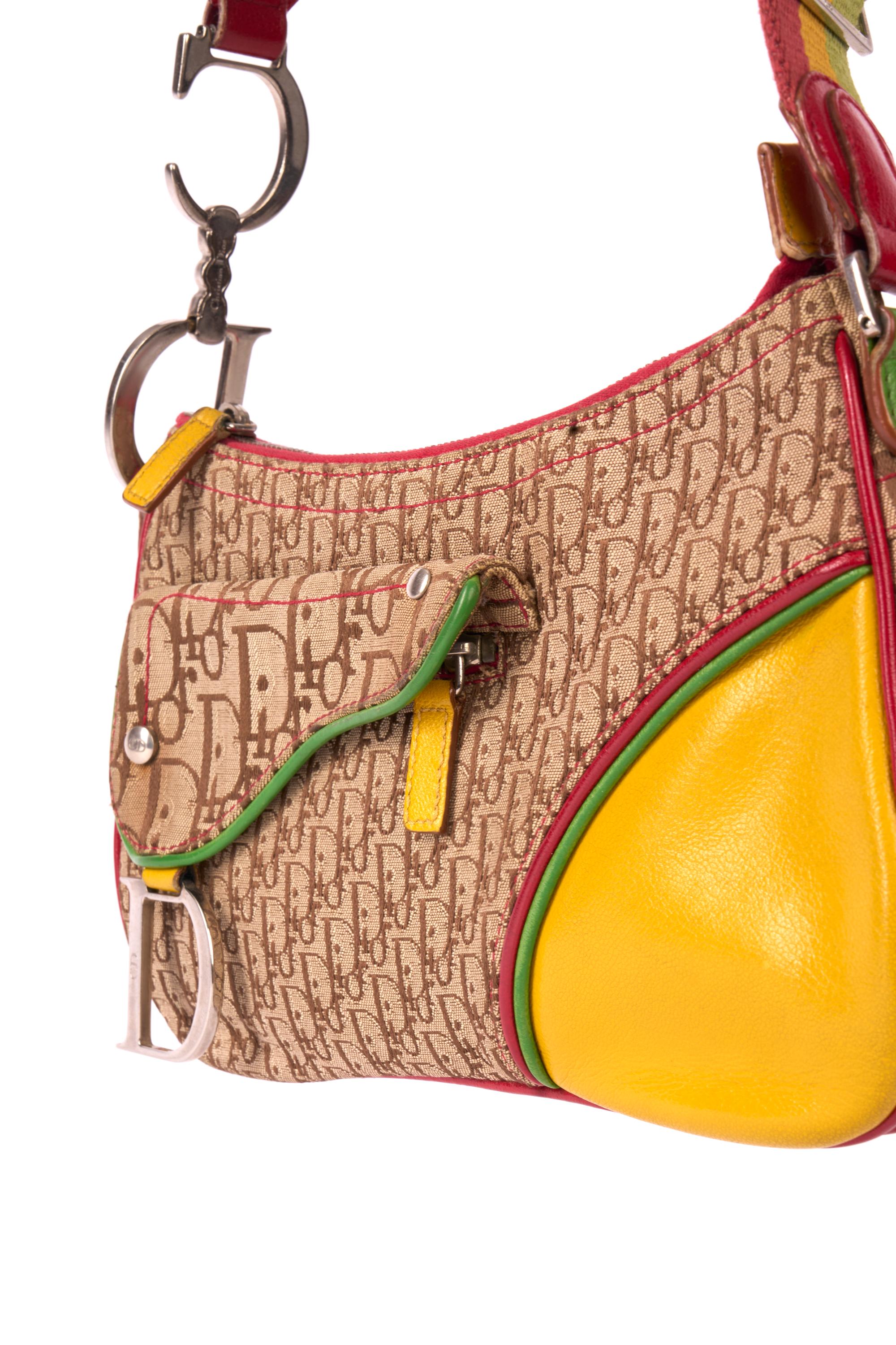 Women's or Men's Christian Dior Vintage 2004 Rasta Messenger Bag