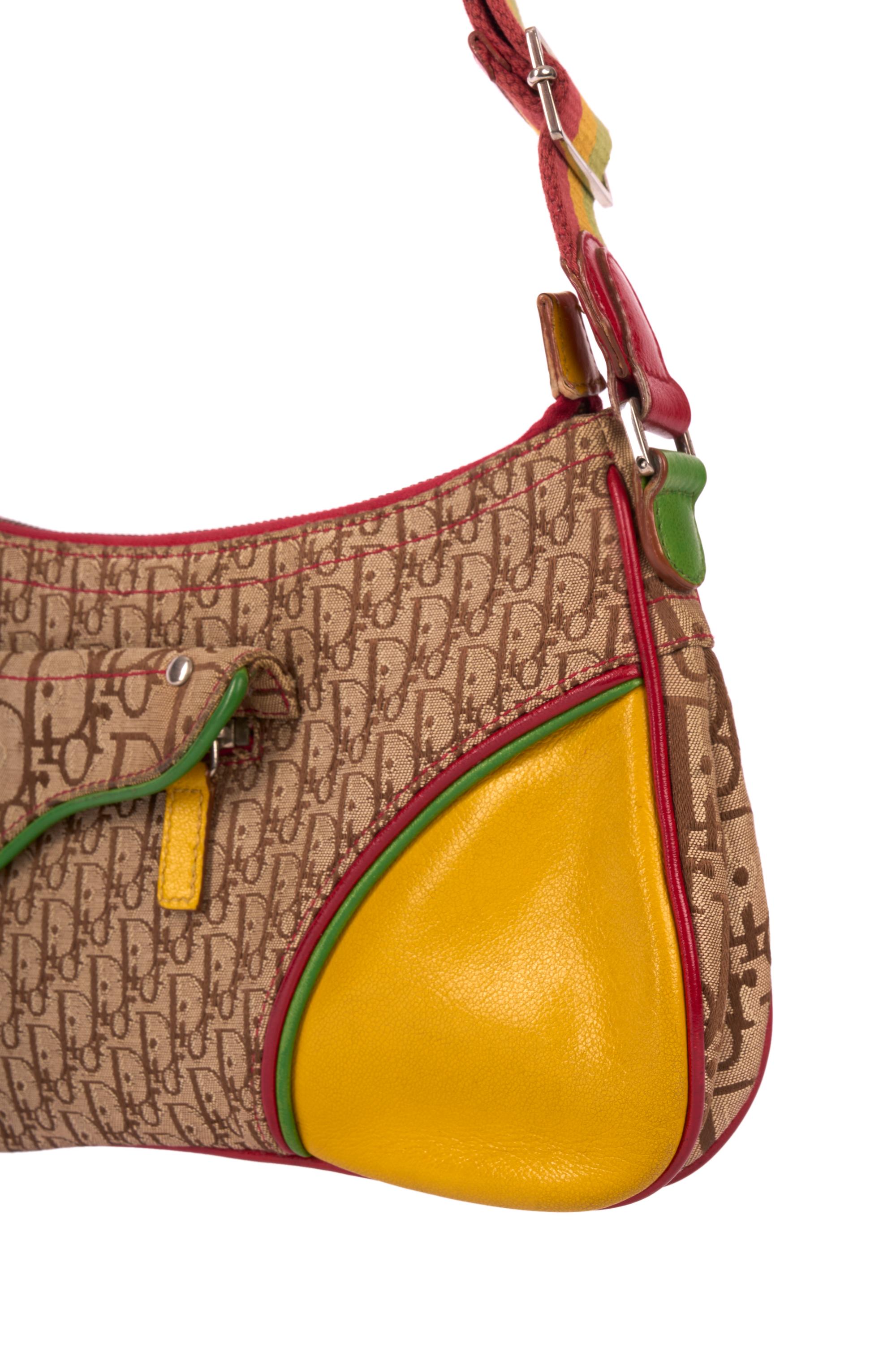 Christian Dior Vintage 2004 Rasta Messenger Bag 2