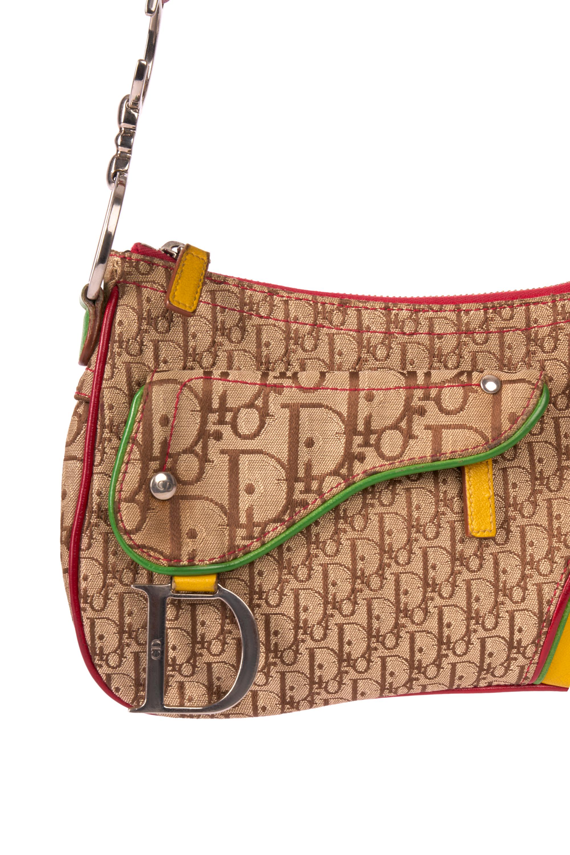 Christian Dior Vintage 2004 Rasta Messenger Bag 4