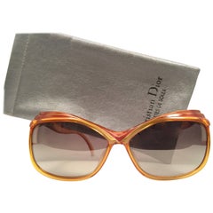 Christian Dior Vintage 2129 Bug Eyed Mask Style Optyl 1980 Sunglasses