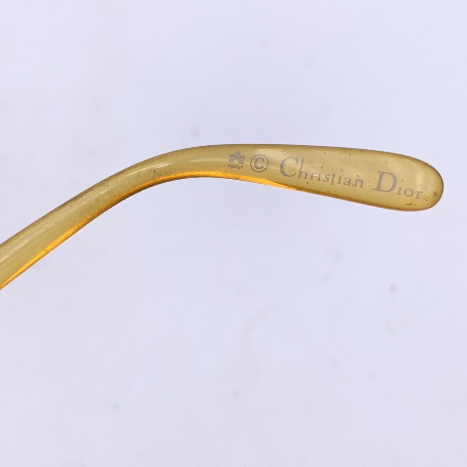 Christian Dior Vintage By Lunettes de soleil en acétate beige 2268 11 54/13 en vente 1
