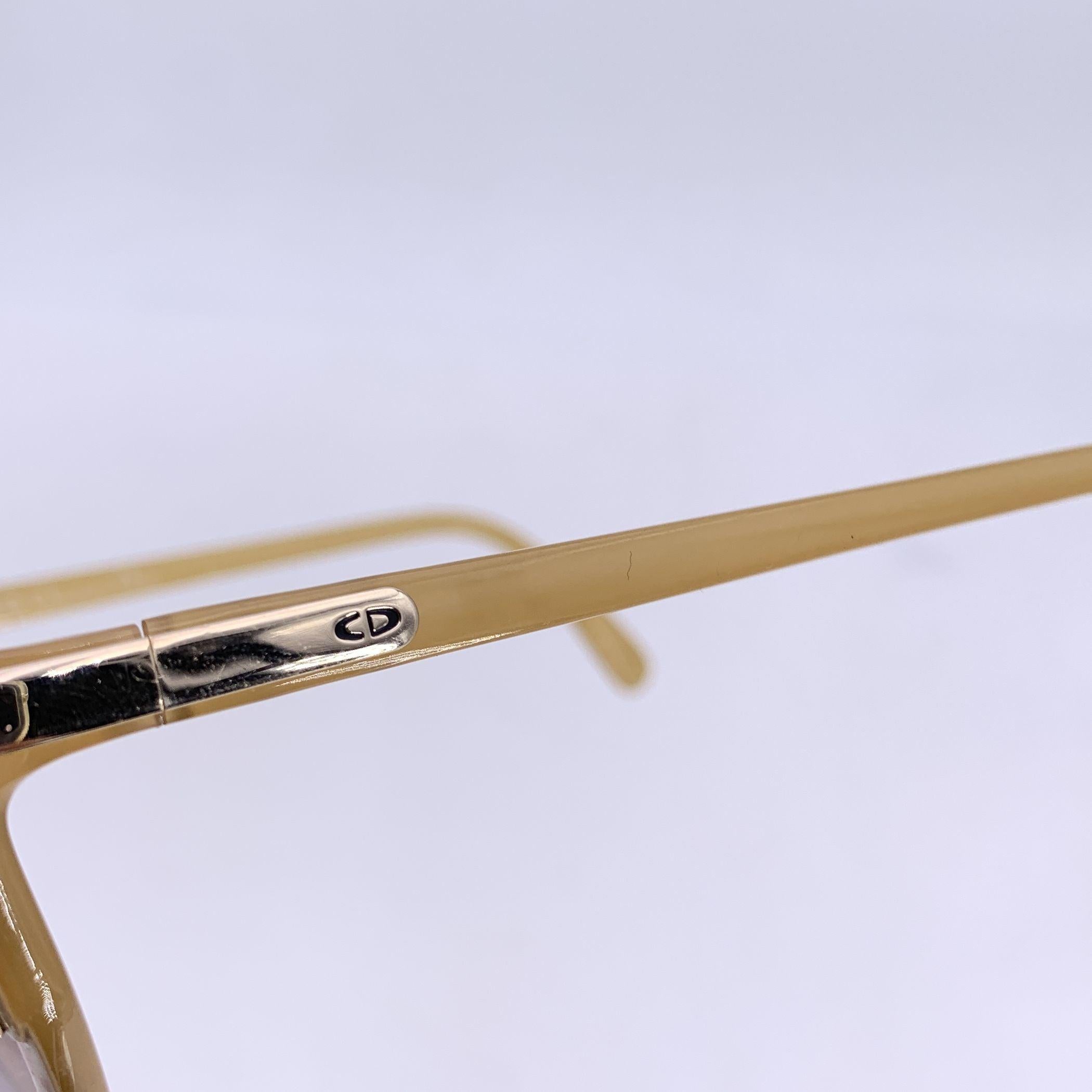 Christian Dior Vintage Beige Azetat-Sonnenbrille 2307 10 55/11 im Zustand „Hervorragend“ im Angebot in Rome, Rome