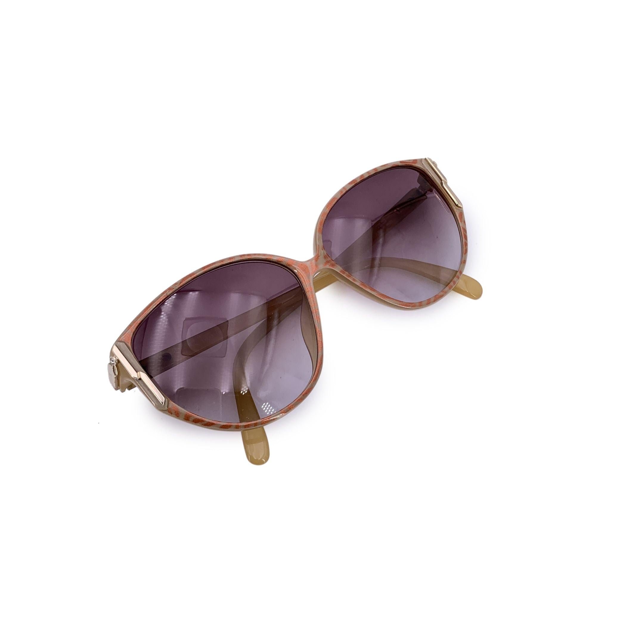 Christian Dior Vintage Beige Azetat-Sonnenbrille 2307 10 55/11 im Angebot 2