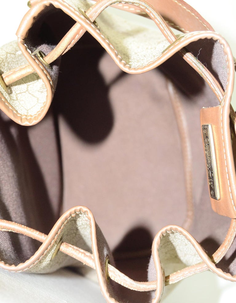 Christian Dior Vintage Beige Quilted Canvas Logo Monogram