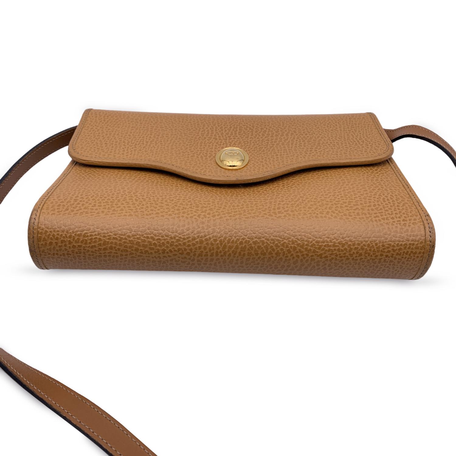 Women's Christian Dior Vintage Beige Leather Convertible Shoulder Bag