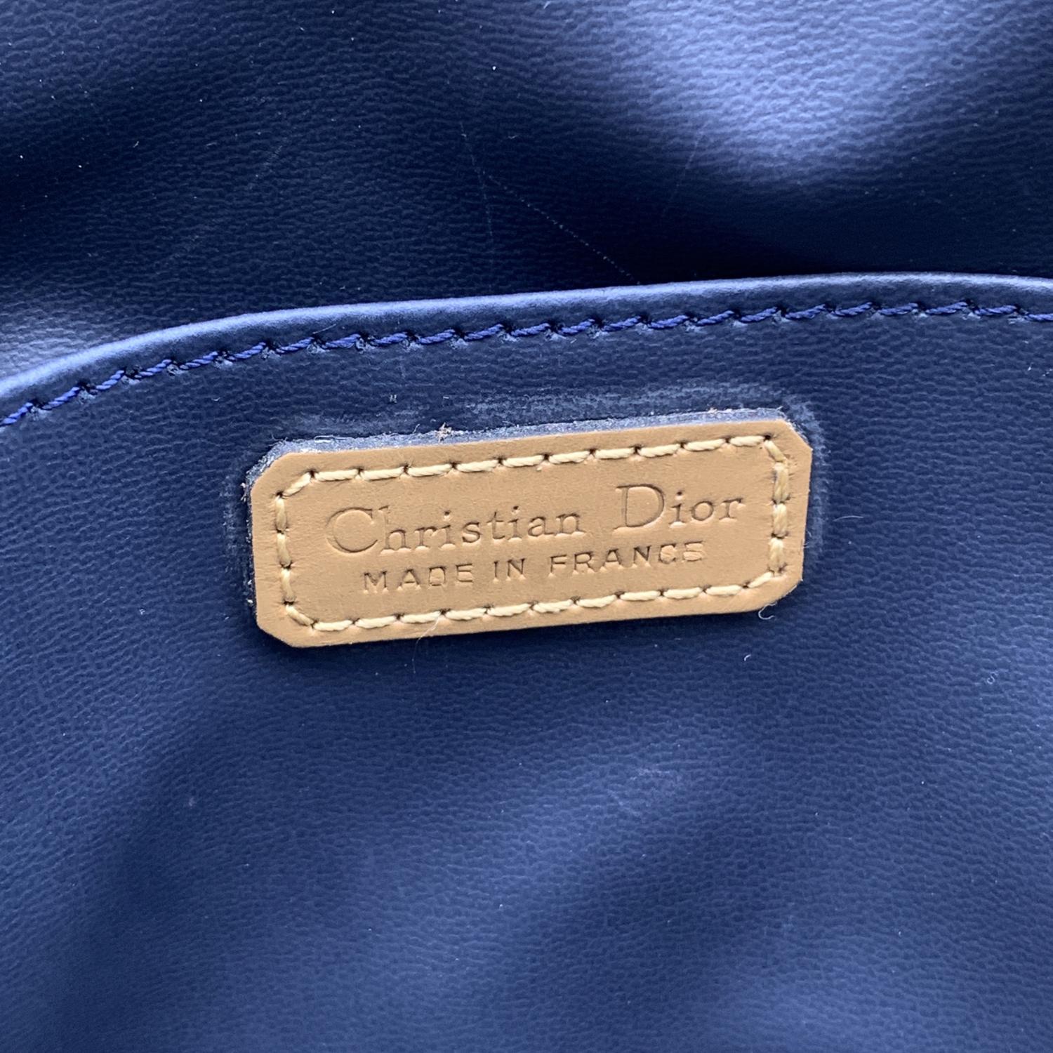 Women's or Men's Christian Dior Vintage Beige Logo Canvas Cosmetic Bag Purse For Sale