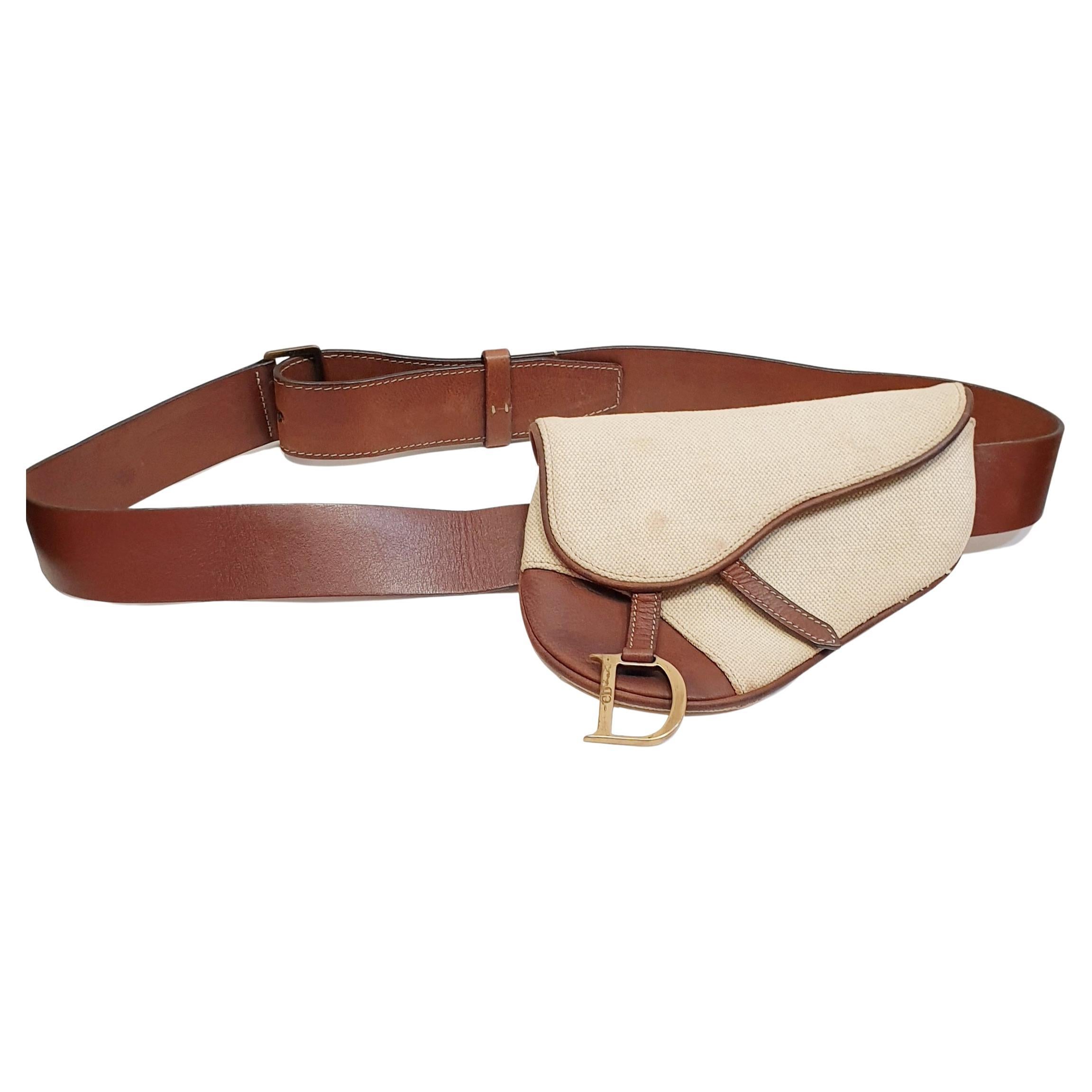 Christian Dior Vintage Belt Saddle Bag Bum Bag Waist Fanny Pack