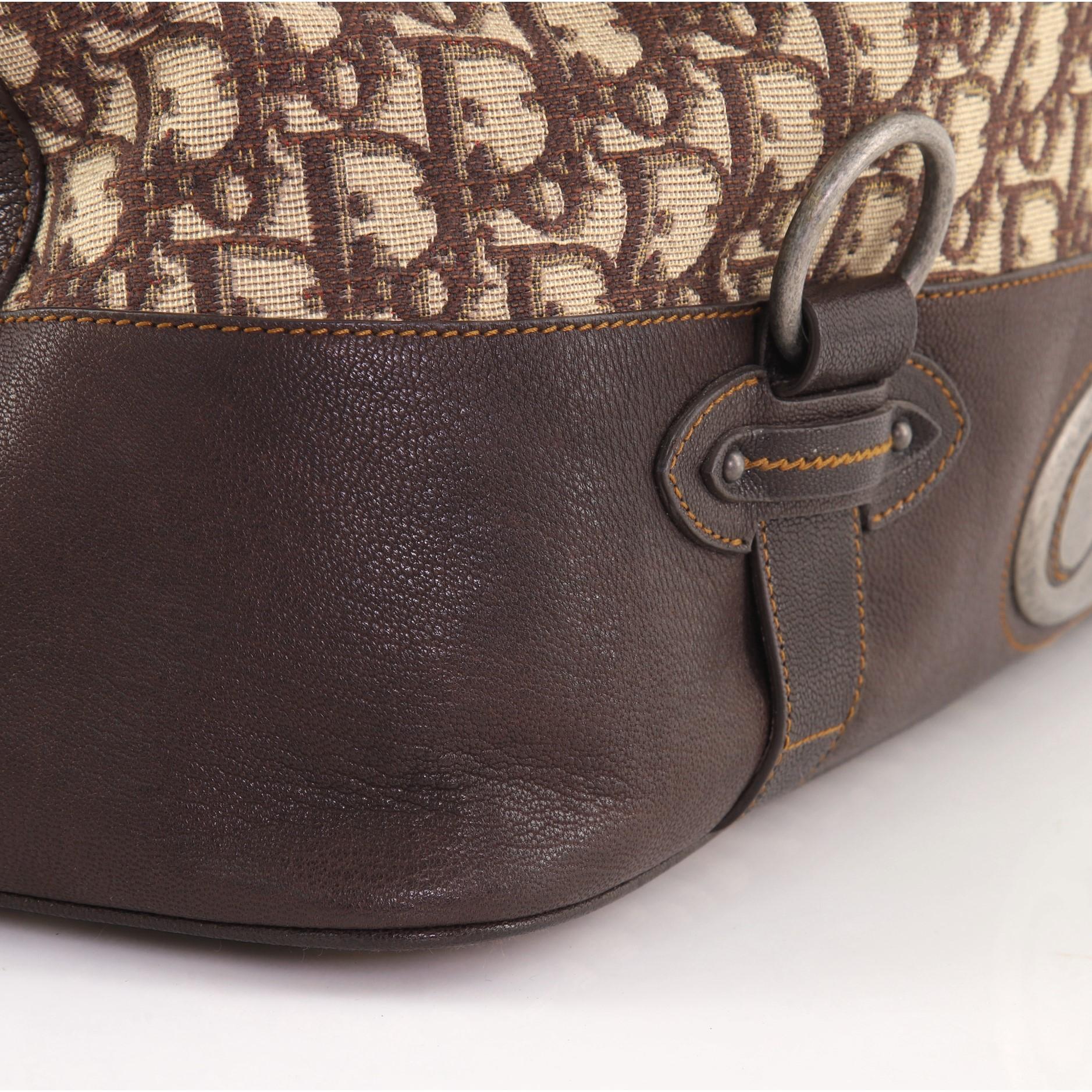 Christian Dior Vintage Belted Zip Around Weekender Bag Diorissimo Canvas In Good Condition In NY, NY