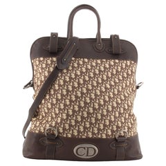 Christian Dior Vintage Belted Zip Around Weekender Bag Diorissimo Canvas