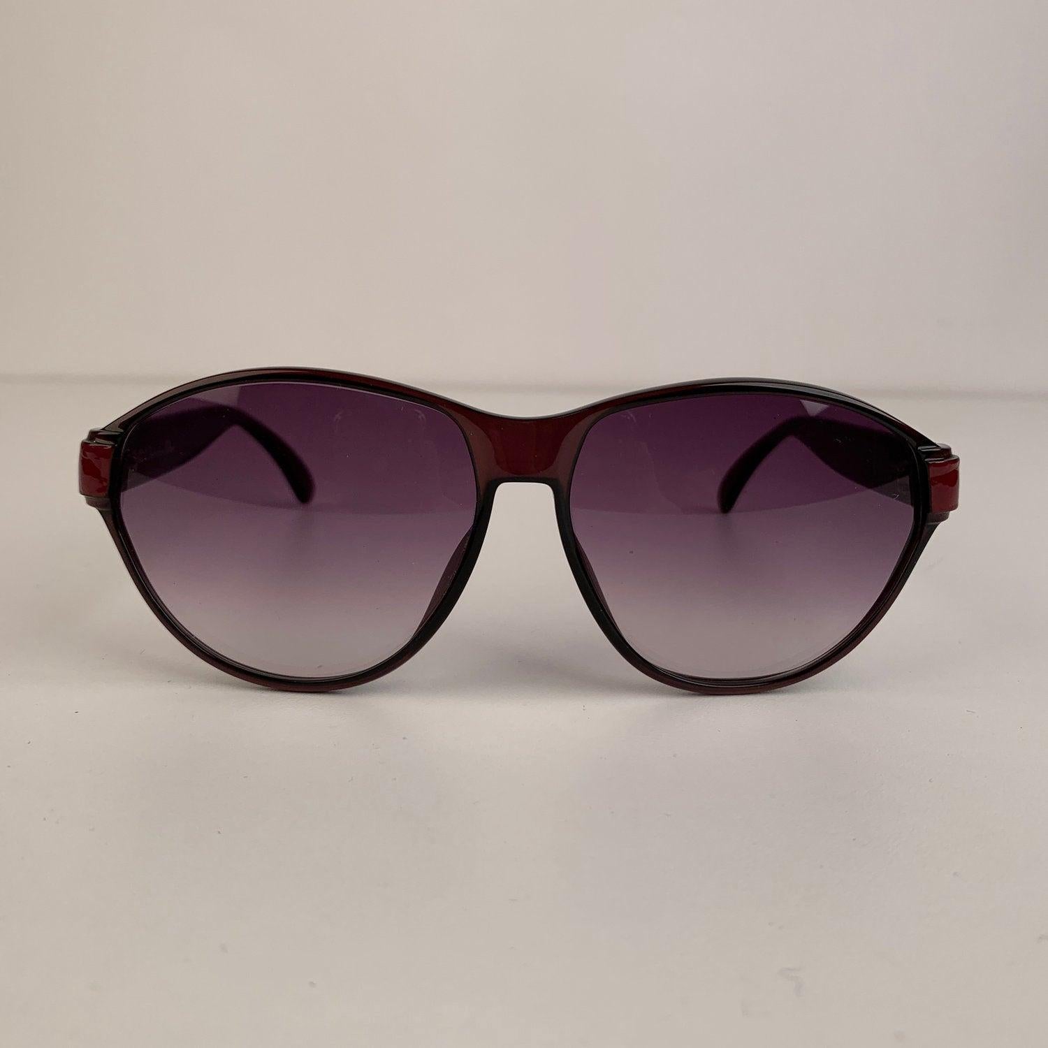 Women's Christian Dior Vintage Black Burgundy Optyl Sunglasses Mod 2325 For Sale