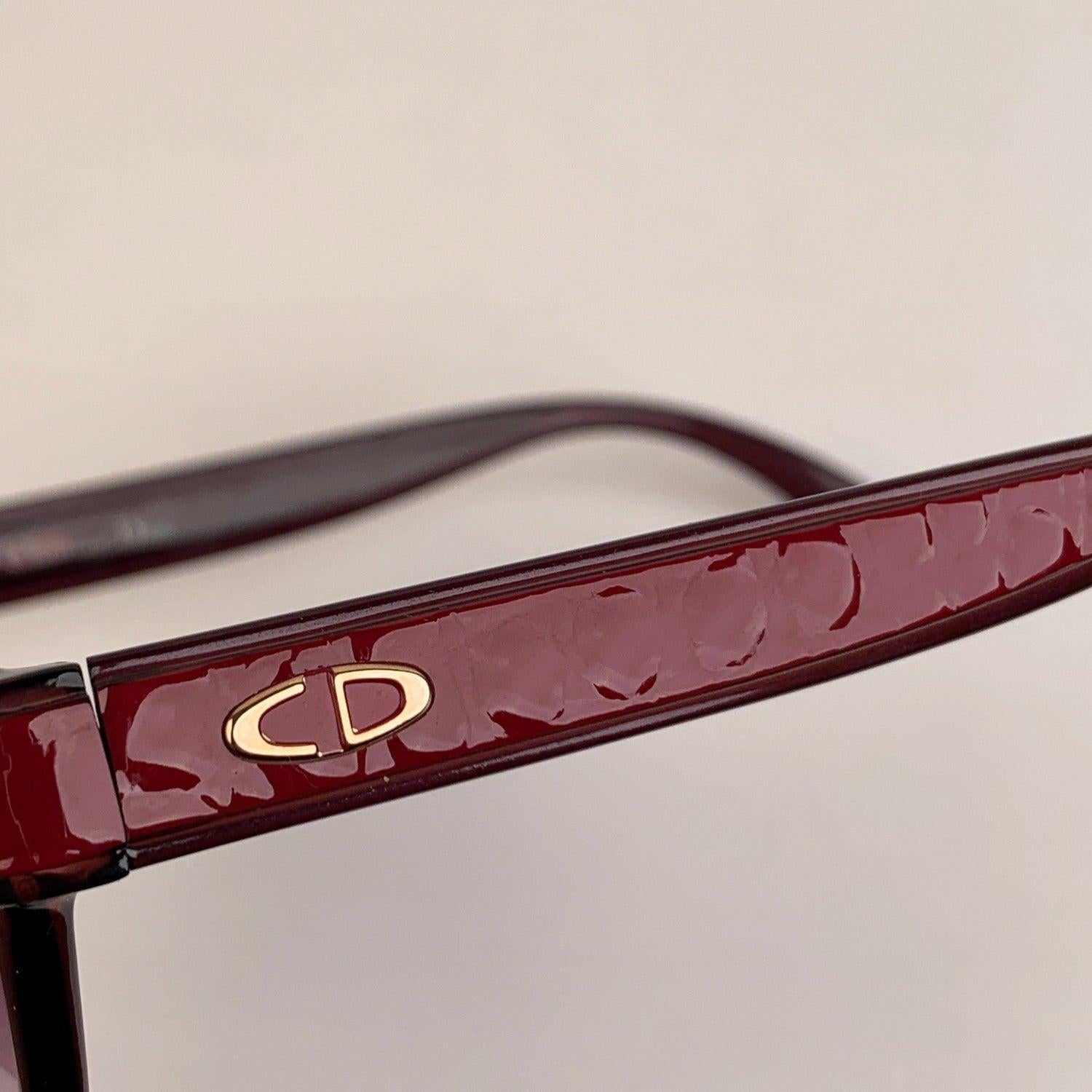 Christian Dior Vintage Black Burgundy Optyl Sunglasses Mod 2325 For Sale 1
