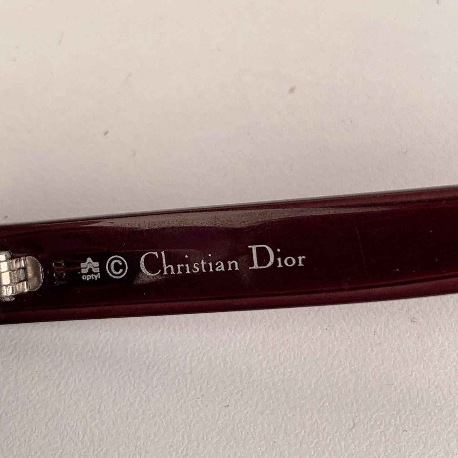 Christian Dior Lunettes de soleil Optyl for Christian Dior Vintage Noir Bourgogne Mod 2325 en vente 3