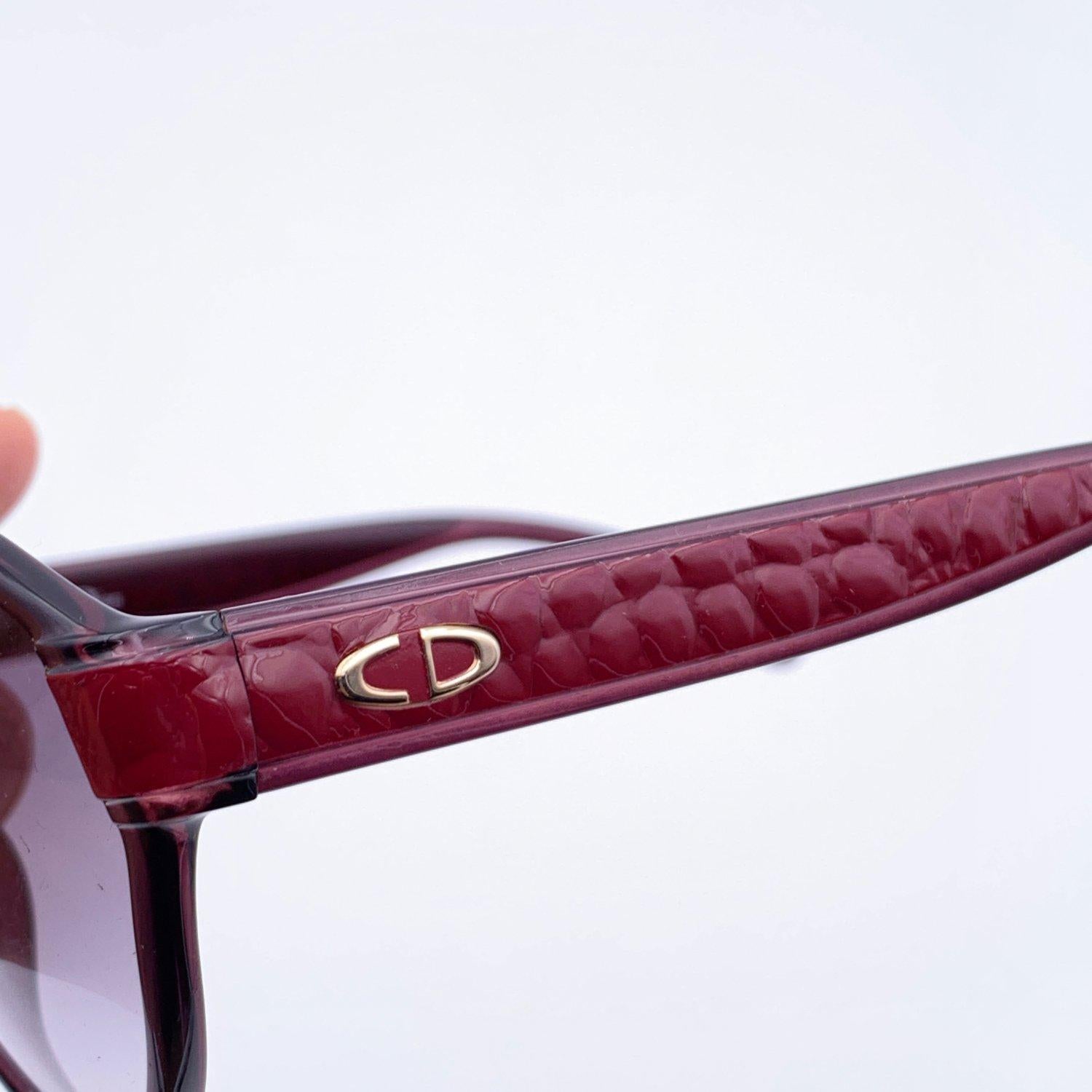 Christian Dior Vintage Black Burgundy Sunglasses 2325 59-13 140 mm 1