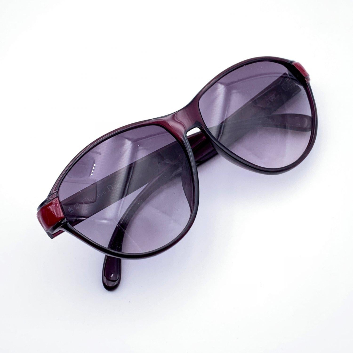 Christian Dior Vintage Black Burgundy Sunglasses 2325 59-13 140 mm 2