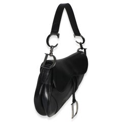Christian Dior Vintage Black Calfskin Saddle Bag