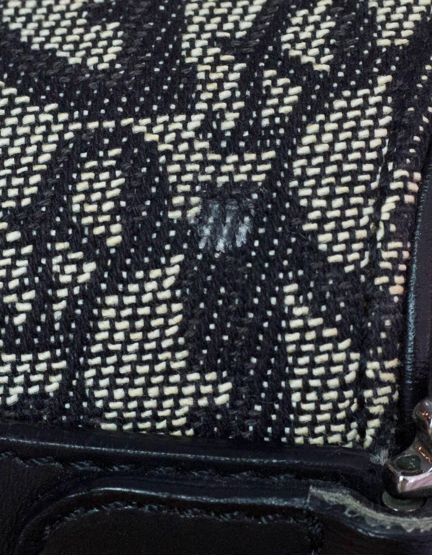 Christian Dior Vintage Black Diorissimo Monogram D Saddle Bag 1