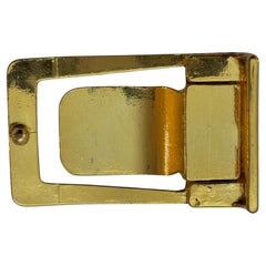 Christian Dior Vintage Black Enamel and Gold Toned Belt Buckle Circa 1980s