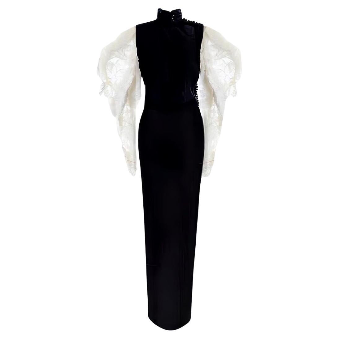 Christian Dior Vintage Black Evening Skirt Suit Fall/Winter 1994 Size 40FR For Sale
