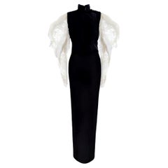 Christian Dior Retro Black Evening Skirt Suit Fall/Winter 1994 Size 40FR