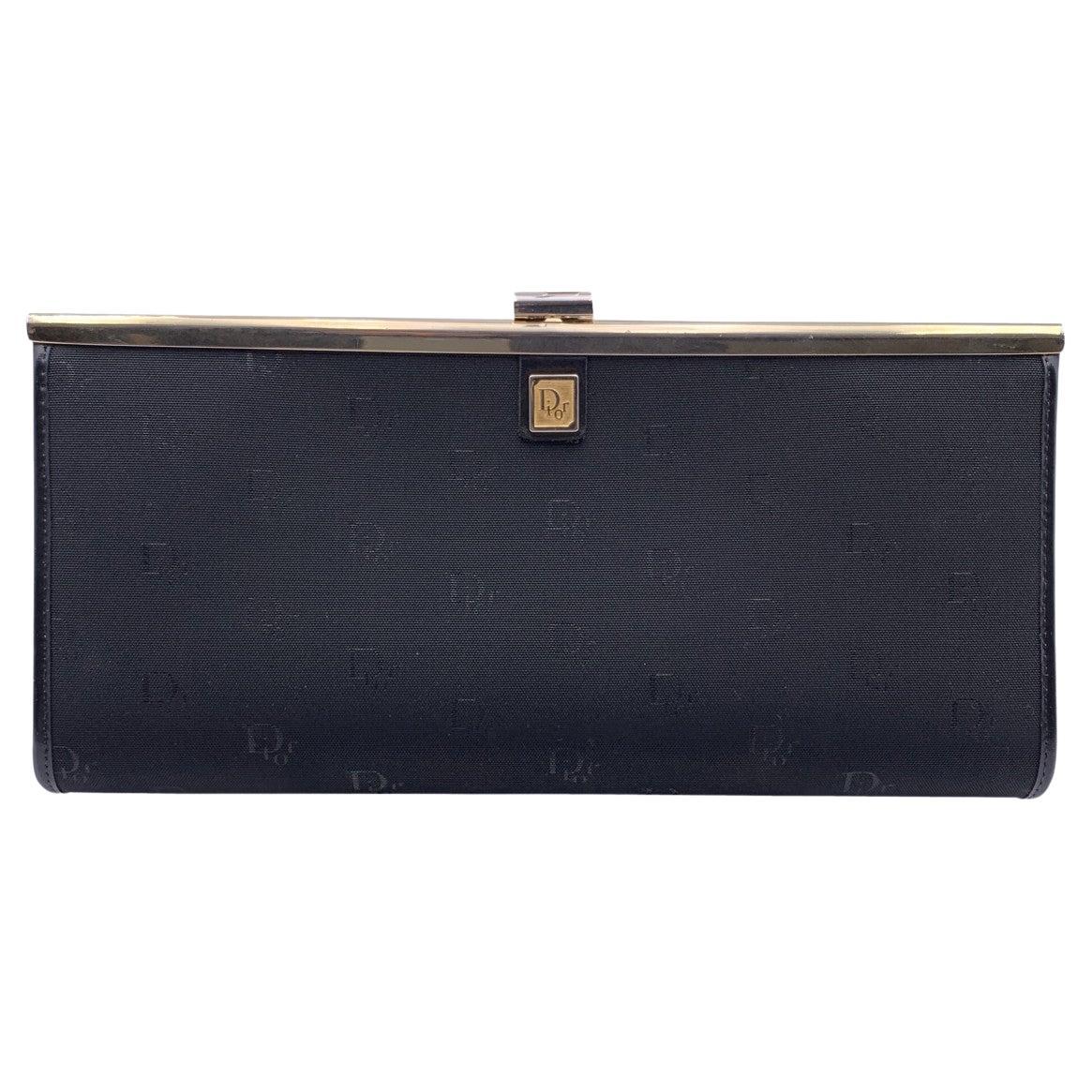 Christian Dior Vintage Black Logo Canvas Small Clutch Bag Purse For — free download
