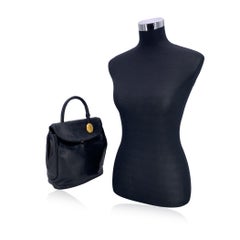 Christian Dior Vintage Black Nappa Leather Handbag Top Handle Bag