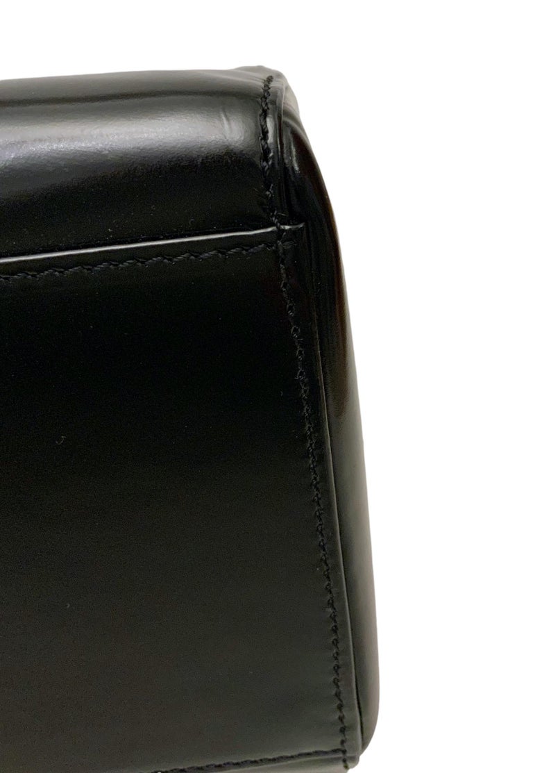 Christian Dior Vintage Black Spazzolato Leather Lady Dior Bag  2