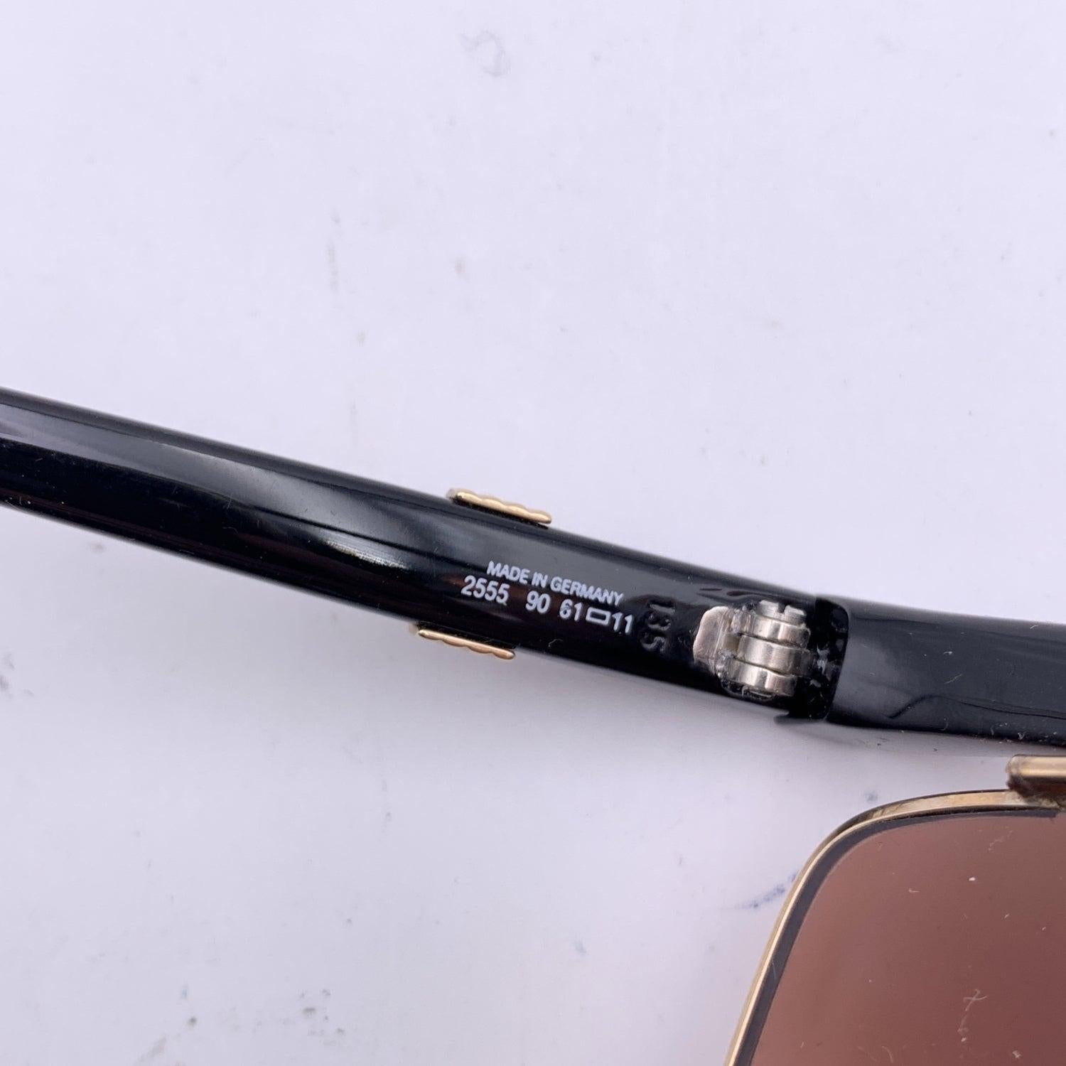 Christian Dior Vintage Black Sunglasses CD 2555 Optyl 61/11 135mm In Good Condition In Rome, Rome