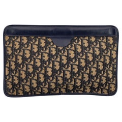 Christian Dior Vintage Blau Diorissimo Canvas Clutch Bag Geldbörse