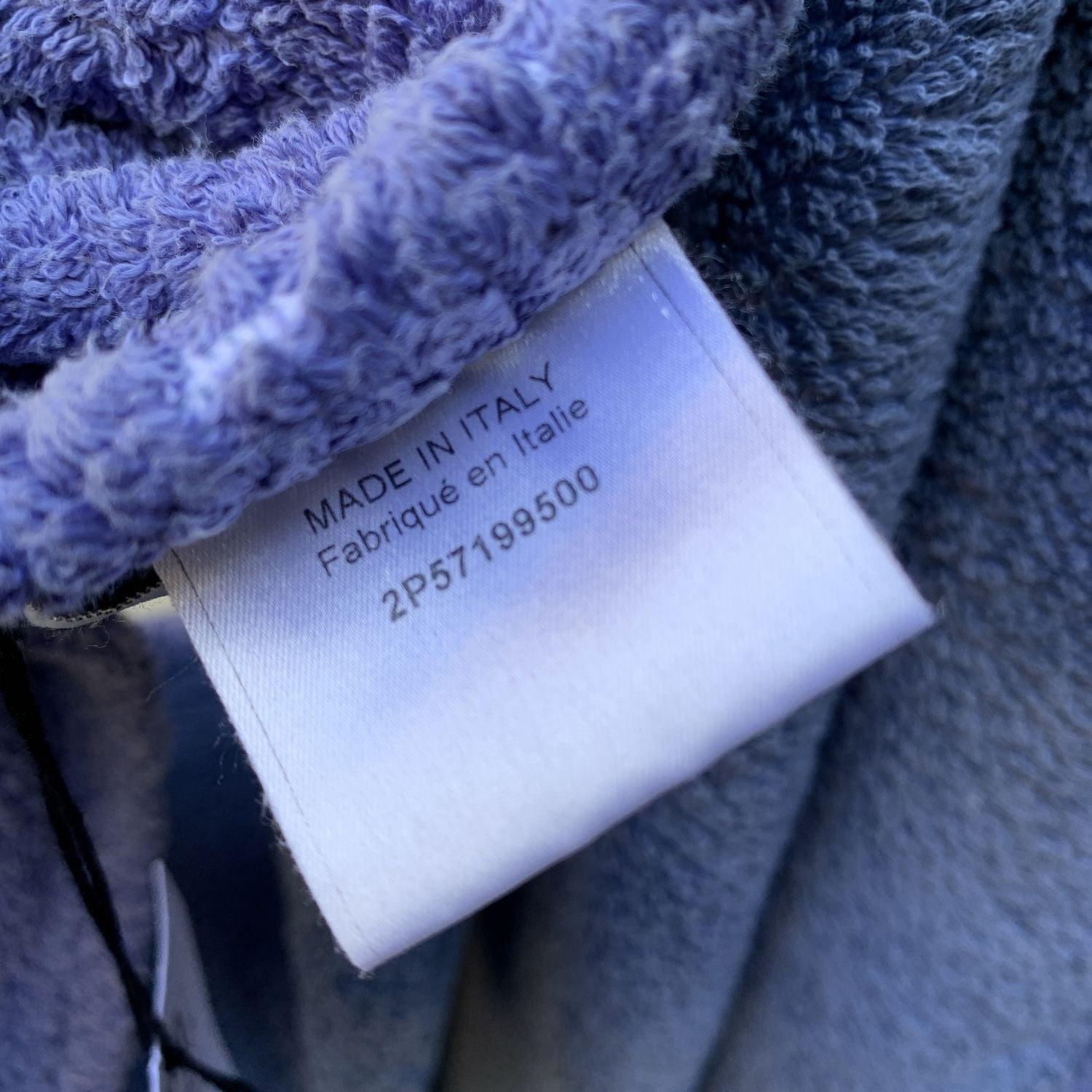 Christian Dior - Serviette de plage vintage bleue en coton avec monogramme en vente 4